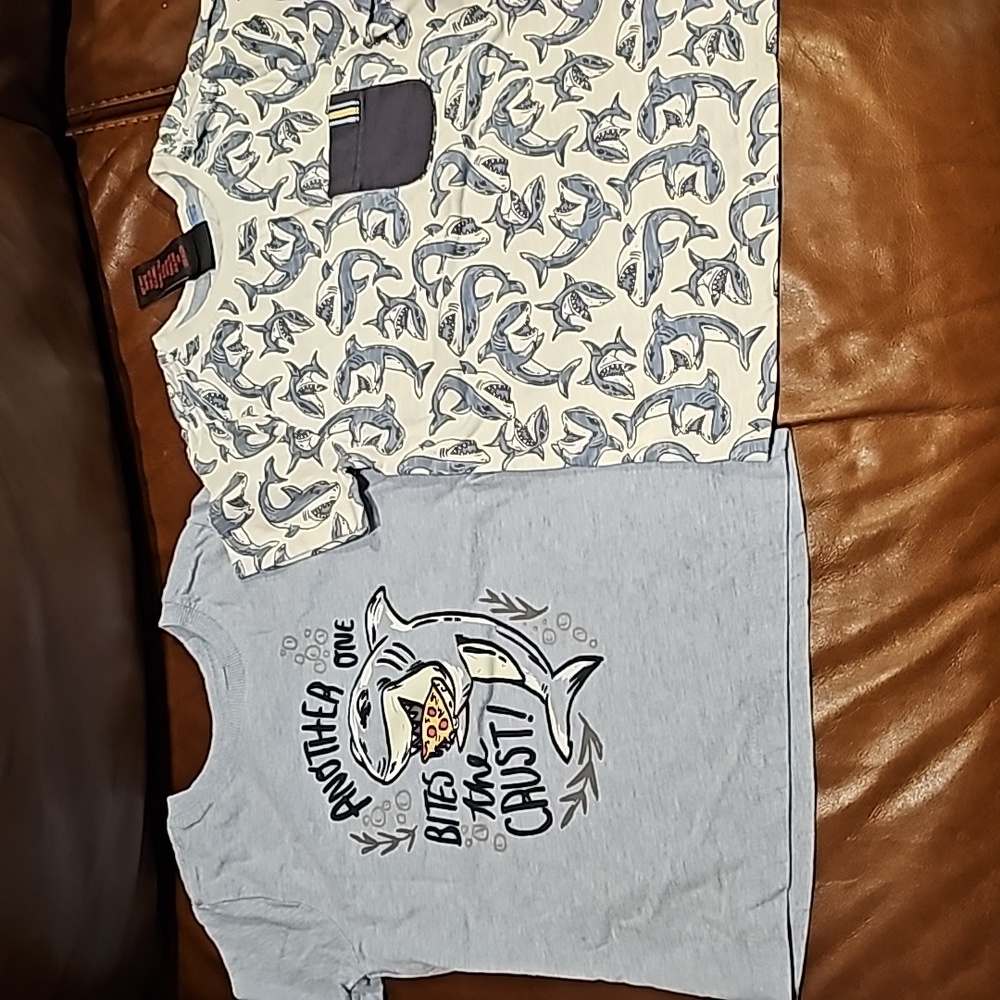 2 packs of shark graphic tees
